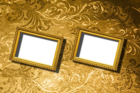 rusty wooden frames on abstract backgroundの写真素材