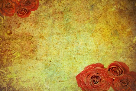 abstract vintage paper with flower motives の写真素材