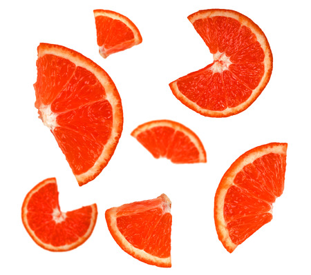 falling grapefruit lobulesの写真素材