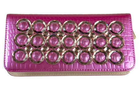 pink purse with stonesの写真素材