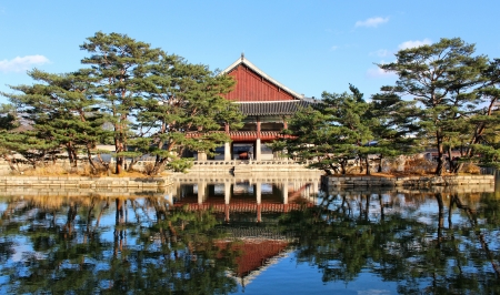 Royal palce Gyeongbokgung Seoulのeditorial素材