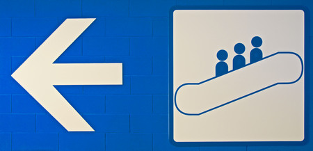escalator indication signの写真素材