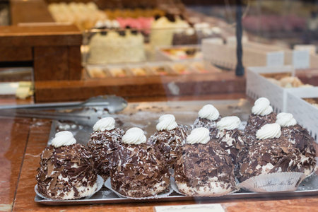 traditional sweet Belgian dessert in the shopの写真素材