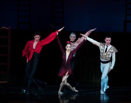 KIEV, UKRAINE - June 11, 2015: Kyiv National Opera Theatre showed the ballet Carmen Suite with...