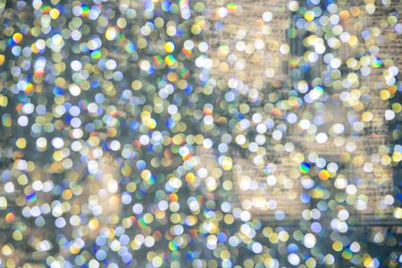 abstract colorful Bokeh circles for Christmas background