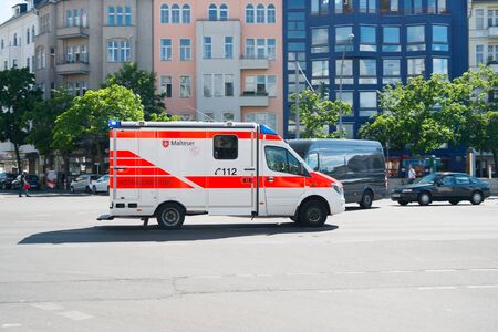 Berlin, Germany -May 31, 2017: medical Department service car. 112 is the single European emergency...