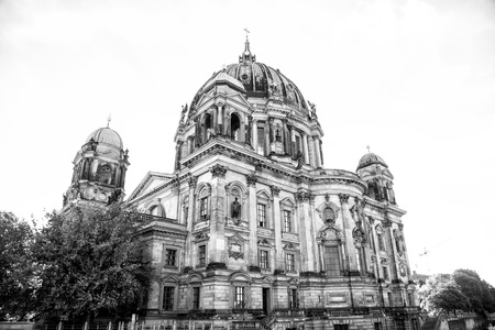 View of Berlin Cathedral in Berlin in beautiful summer dayの写真素材