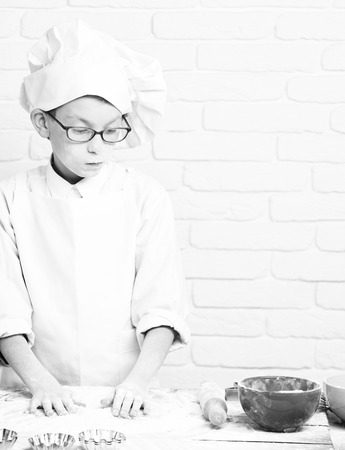 stained cute cook chef boyの写真素材