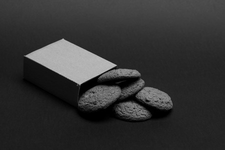 Sweet bakery and delicious snack. Oatmeal biscuits as tasty pastry for present.の写真素材