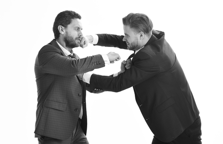 Businessman and politician fighting.の写真素材
