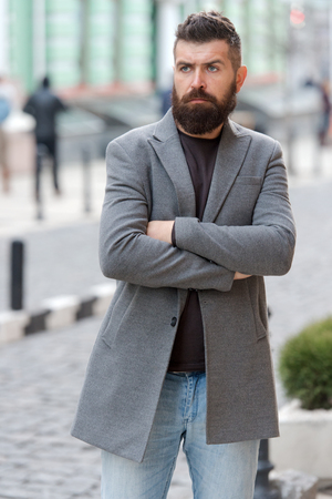 Stylish beard and mustache fall and winter season.の写真素材
