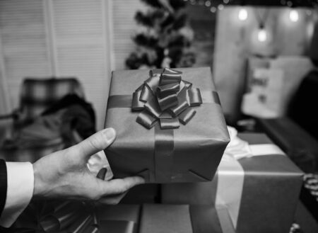 Wrapping gifts concept.の写真素材