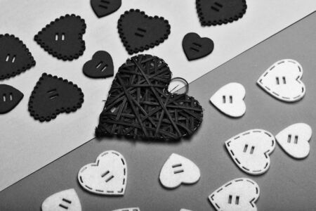 Traditional attributes of valentines day.の写真素材