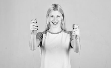 Get ready summer body. Slim down. Fit and healthy. Weight loss concept. Woman exercising with...