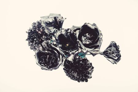 Flower covered metallicの写真素材