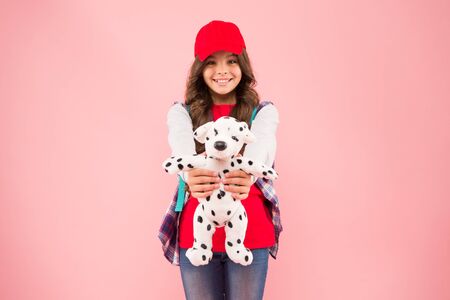 Take favorite toy with you. Reduce stress. Schoolgirl daily life. Schoolgirl street style clothes....