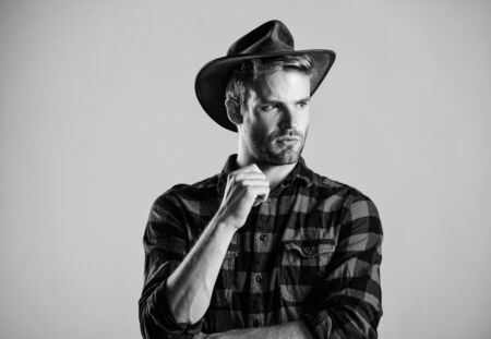 Cowboy wearing hat.の写真素材