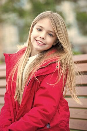 Kid enjoy autumn dayの写真素材