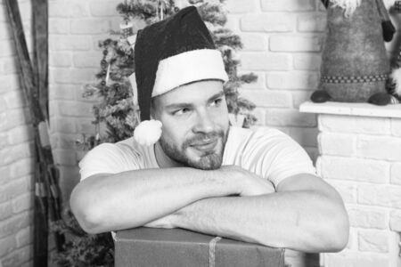 xmas and new year gift givingの写真素材