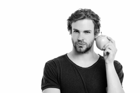 Sexy guys apple healthy life role modelの写真素材