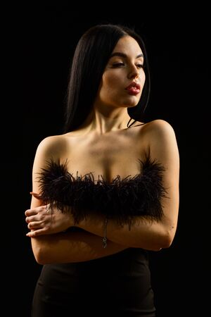 Glamorous style. Fashion concept. Elegance in simplicity.の写真素材