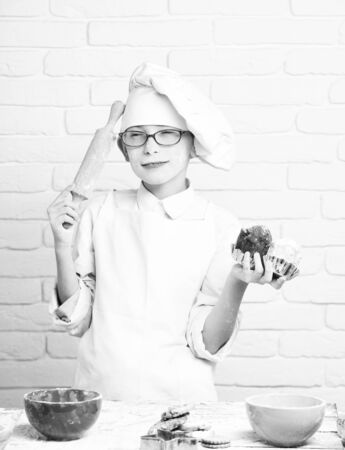 stained cute cook chef boyの写真素材