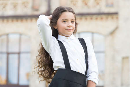 International childrens day. Private schooling. Leisure and rest. Gorgeous hairstyle. Smiling pupil....