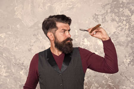 personal care and hygiene. Barbershop retro equipments and tools.の写真素材