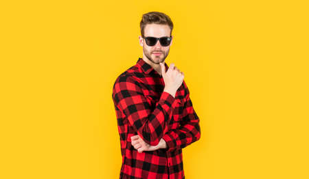business classic men shirts with checkered print.