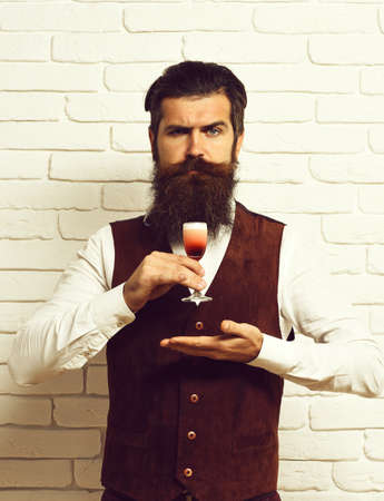 serious handsome bearded manの写真素材