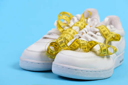 Sport shoes and sportive equipment for healthy shape.