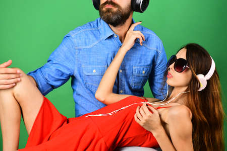 Pleasure, music and fun creative lifestyle concept. Music fans