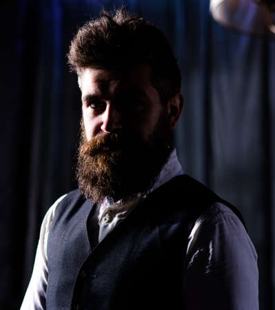 Bearded man with confident face.の写真素材