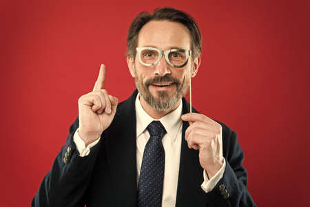 Business male fashion. Business couch. Mature hipster with beard. brutal caucasian hipster with...