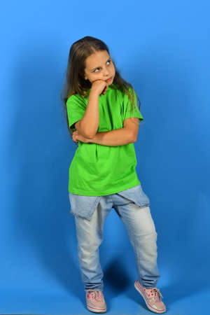 Kid poses as Bgirl in cool style.の写真素材