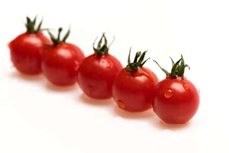 Bunch of cherry tomatoes, close up. Agriculture and fresh foodの写真素材