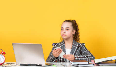 Smart student. Online community for students. Modern school. Distance learning. Pupil surfing...