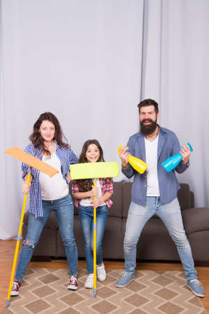 Family cleaning, viral pandemic will change how we clean and disinfectの写真素材