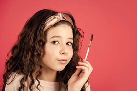 cutie. beauty portrait of child with natural make up and healthy skin. happy childrens day. fashion...