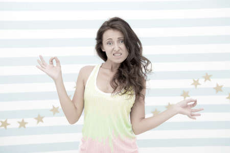 Pretending it is ok. Unruly hair. Curly hairstyle instantly make you feel lighter and more relaxed...