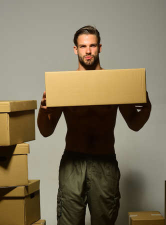 Sexuality and moving concept. Man with beardの写真素材