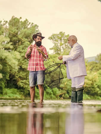 I feel as young as I ever did. retired businessman. friendship. granddad and drandson fishing. hobby...