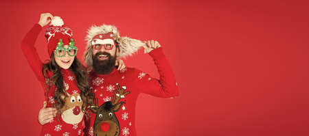 merry christmas. kid and santa man on party. love and joy. father and daughter celebrate xmas....