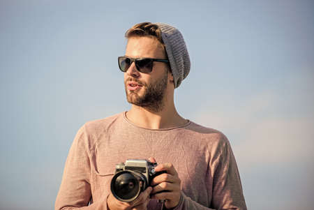 Because you want to remember forever. travel with camera. male fashion style. looking trendy....