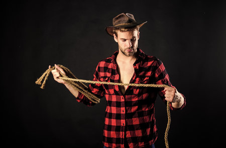 Lasso is used in rodeos as part of competitive events. Lasso can be tied or wrapped. Western life....