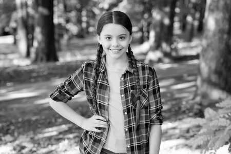 Its your time to shine. Beauty look of child girl. Happy child smile summer outdoors. Little child...