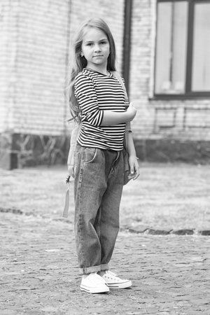 Place to grow. Preschool and junior school child. Small kid go to preschool. Preschool education. Afterschool care. Daycare. Day nursery. Kindergarten and playschool. Childcare centre. Back to schoolの写真素材