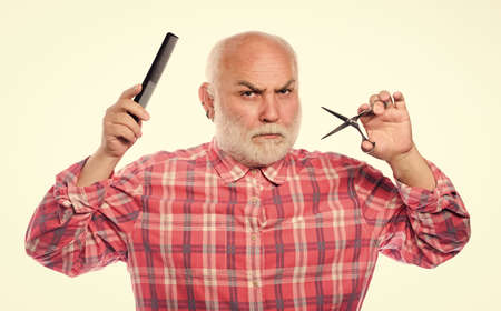 Feeling fresh after shaving. barbershop concept. shaving accessories. cut and brush hair. shaving...