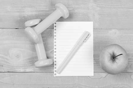 Fitness tools for weight loss. Sports and active lifestyle conceptの写真素材