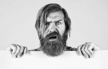 Advertising your brand. male barber facial care. confident and handsome. announcement and...